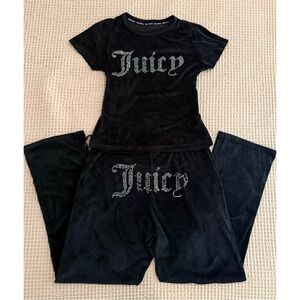 Juicy Couture Black Velour Set